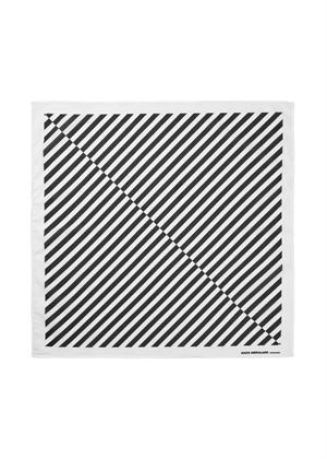 Self soft cotton scarf Black/Snow White Mads Nørgaard 